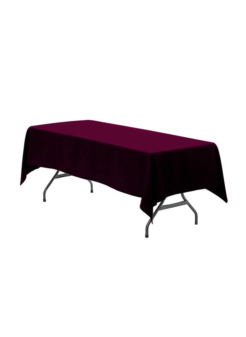 Bluejw 1-Piece Solid Pattern Table Cloth Dark Red - Image 1