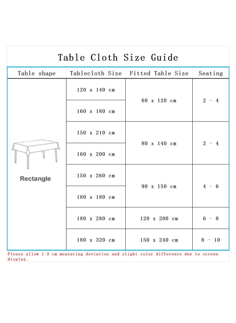 Bluejw 1-Piece Solid Pattern Table Cloth Dark Red - Image 4