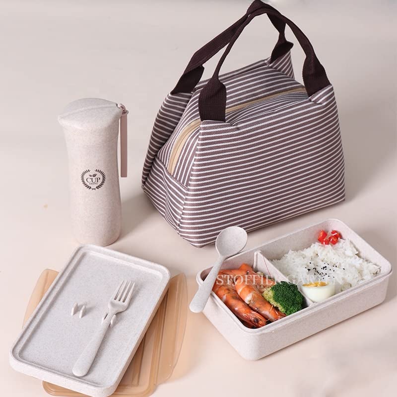 STOFFIER GARTEN 3 in 1 Lunch Box for Kids with Water Bottle and Carry Bag FreezerDishwasher Safe Tiffin Box for Boys Girls School Office Men - Image 2