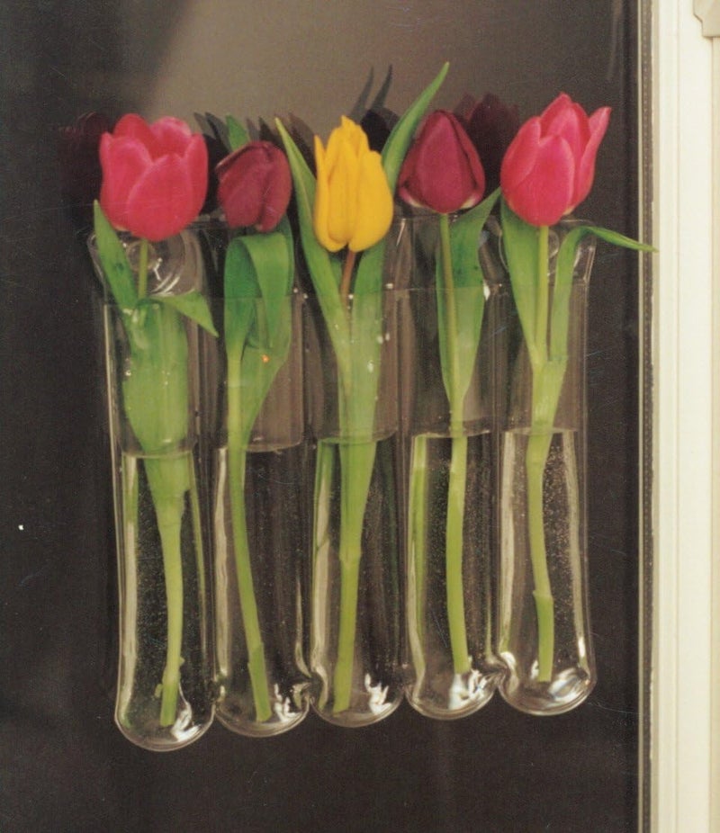 Gadjit Vinyl Window Vase 5 Blossom  Flexible Unbreakable Vinyl Plastic vases That Attach to Any Window Mirror or NonPorous Surface with Suction Cups Holds 5 Flower or Bamboo Stems - Image 3