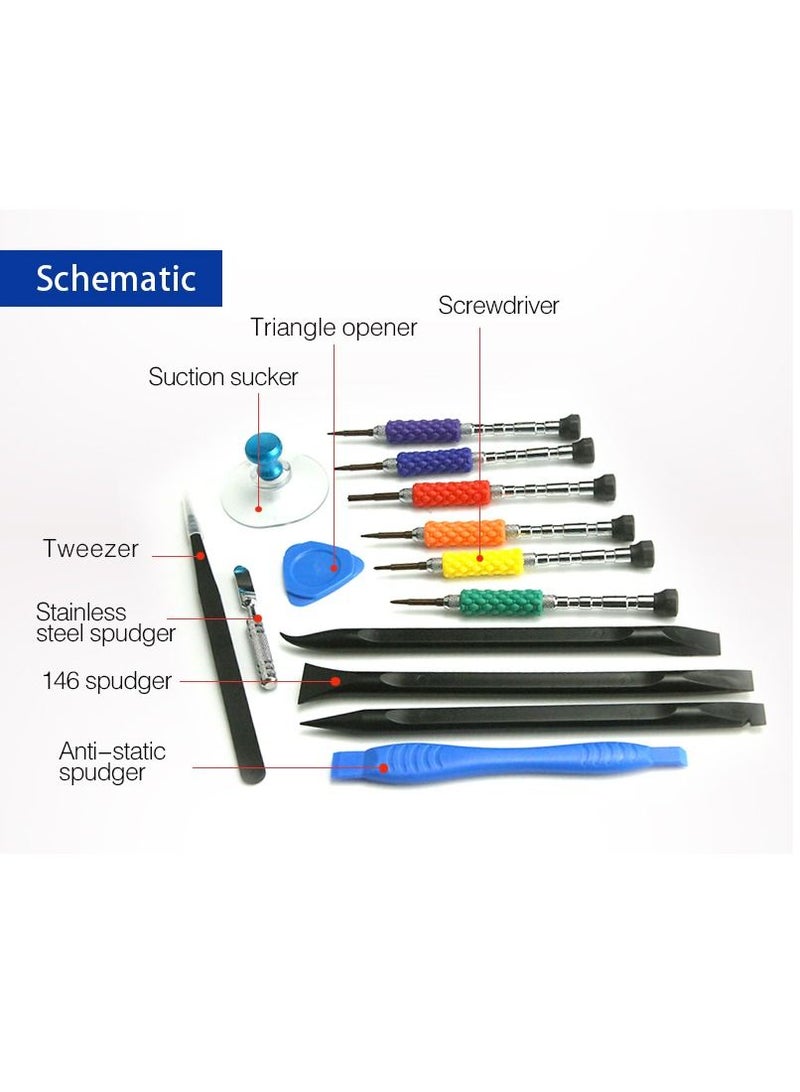 SUNSHINE NUTRITION Ss-5115 Tools 14 Pieces Precision Screwdriver Set Mobile Screen Repair Kit Hands Tools Repair Tools Compatible With All Mobile Devices - Image 3