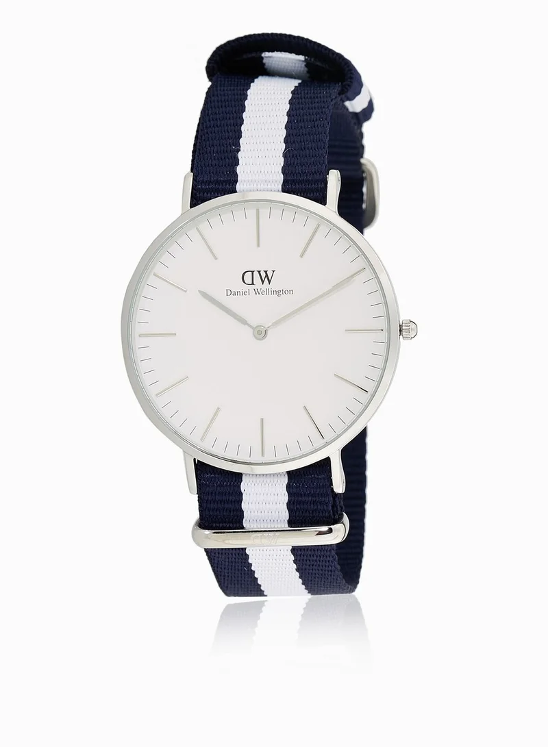 DANIEL WELLINGTON Classic Glasgow Silver White 40mm Watch