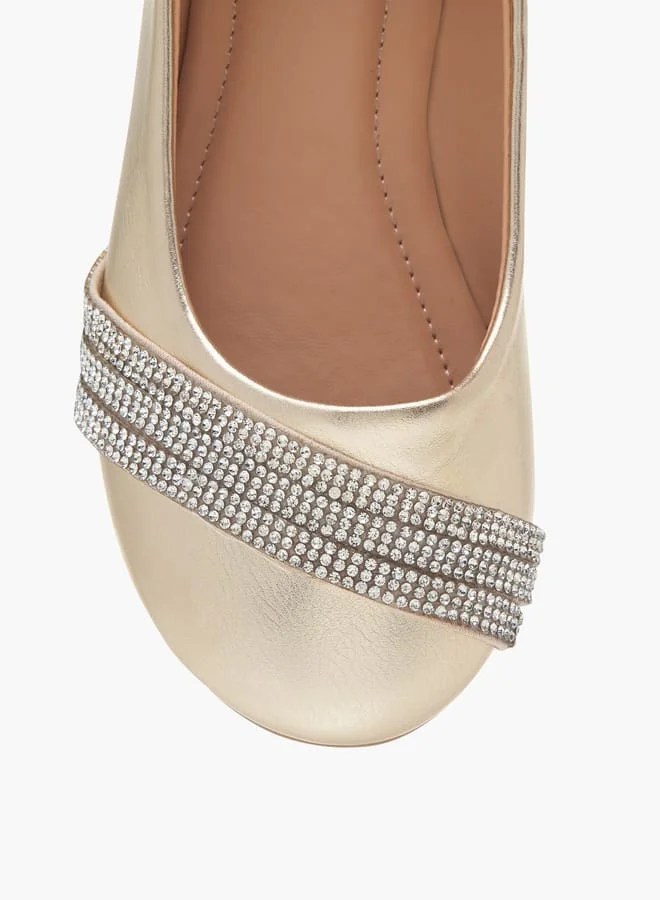 Flora Bella By Shoexpress Girls Embellished Slip-On Ballerina Shoes