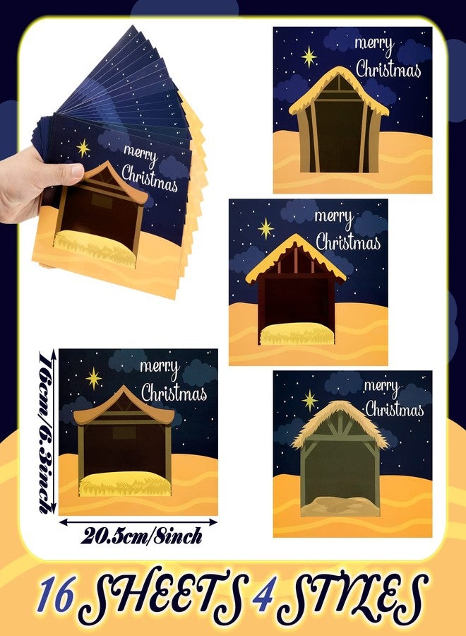 Geosar 36 Sheets Christmas Nativity Stickers Make a Nativity Scene Sticker Funny Jesus Stickers Build Your Own Christmas Crafts for Kids Religious Bible Scene Party Favor Supplies School Game Gifts - Image 3