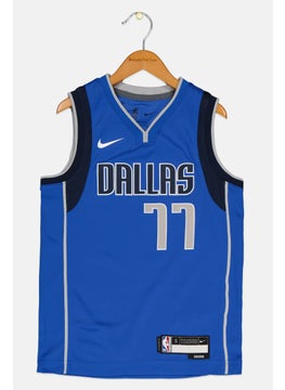 Nike Nike x NBA Kids Boy Dri Fit Dallas Mavericks Basketball Jersey, Blue  - Image 1
