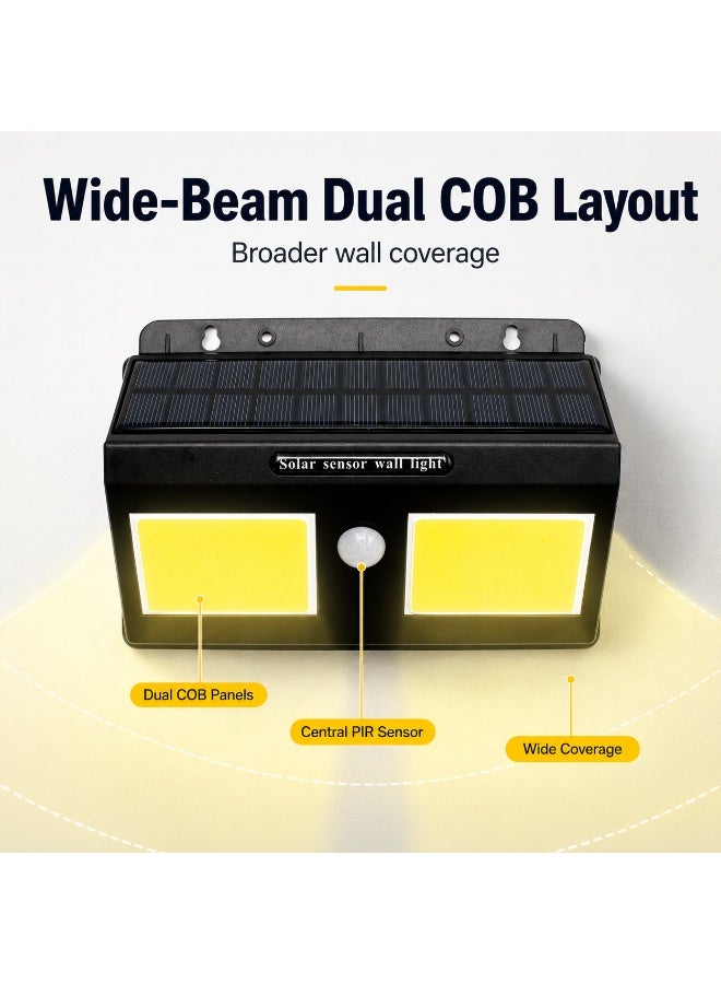 Roska 20W Solar LED Wall Light Outdoor Motion Sensor Security Lamp With Dual COB Panels Wide Beam Angle Waterproof IP65 Backyard and Patio Lighting - Image 5