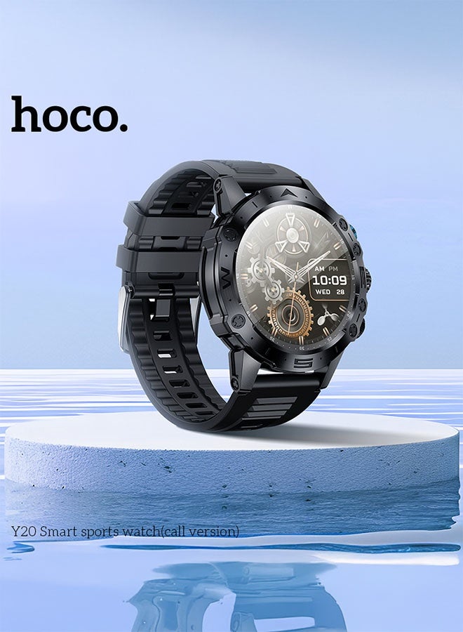 hoco. Y20 Smart Sports Watch (Call Version) Multi-Sport Modes Original(Black) - Image 4