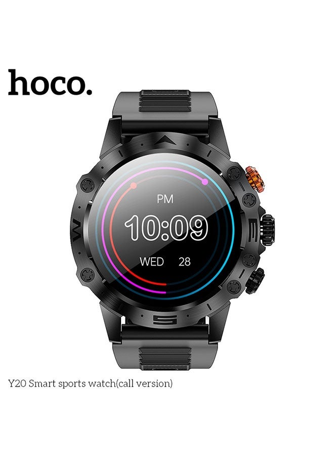 hoco. Y20 Smart Sports Watch (Call Version) Multi-Sport Modes Original(Black) - Image 3