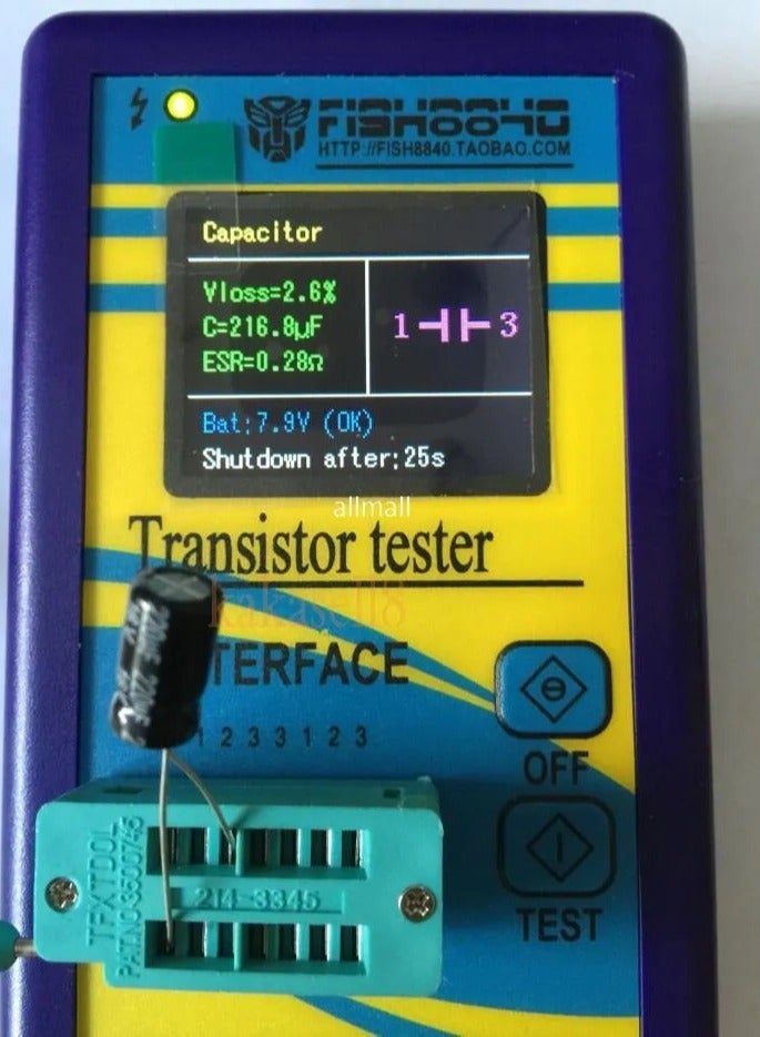 M328 - LCR portable component tester  Diode Thyristor Capacitance Resistor Inductance MOSFET ESR LCR Meter - Image 5