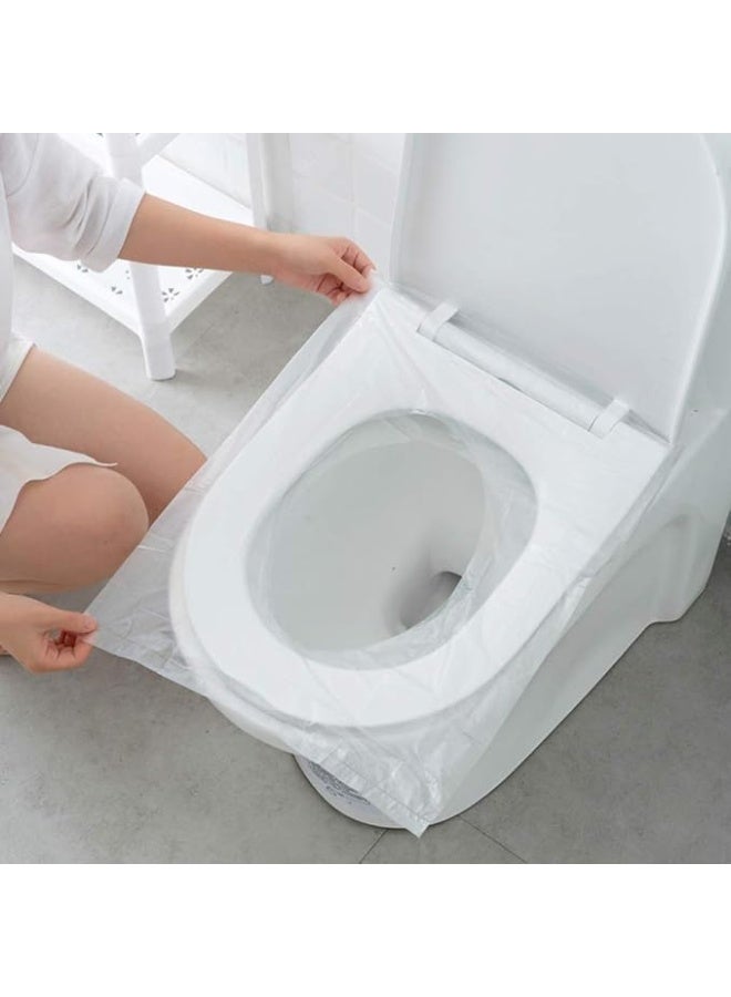 Disposable toilet seat cover, suitable for travel and schools, 50 pieces. - Image 1