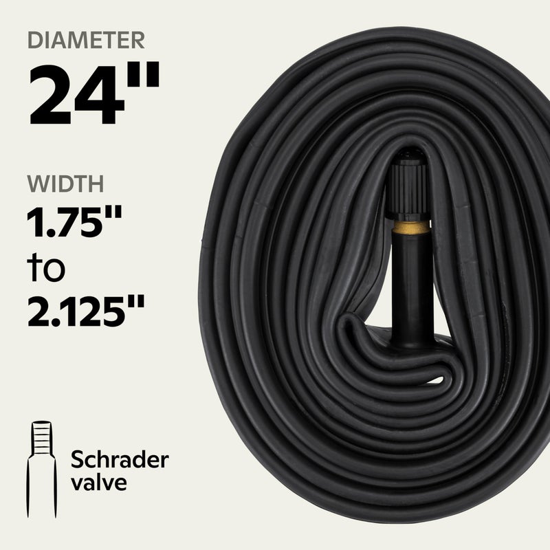 Schwinn Replacement Bike Tire Tube, 24 x 1.75 - 2.125 inch Bike Inner Tube, Self Sealing, Schrader Valve, Durable Construction, Replacement for 24â€ Mountain, cruiser, BMX, or Kids Bicycle Tires - Image 5