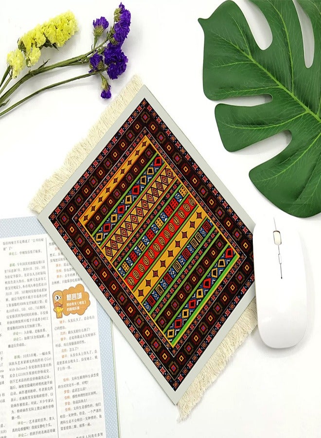أرام وسادة ماوس صغيرة عتيقة على شكل زهور شرقية، وسادة مكتب مضحكة، هدية تخرج لمنزل الدمية البوهيمي مع قاعدة مطاطية مضادة للانزلاق للمكتب (طراز كلاسيكي) - Image 1