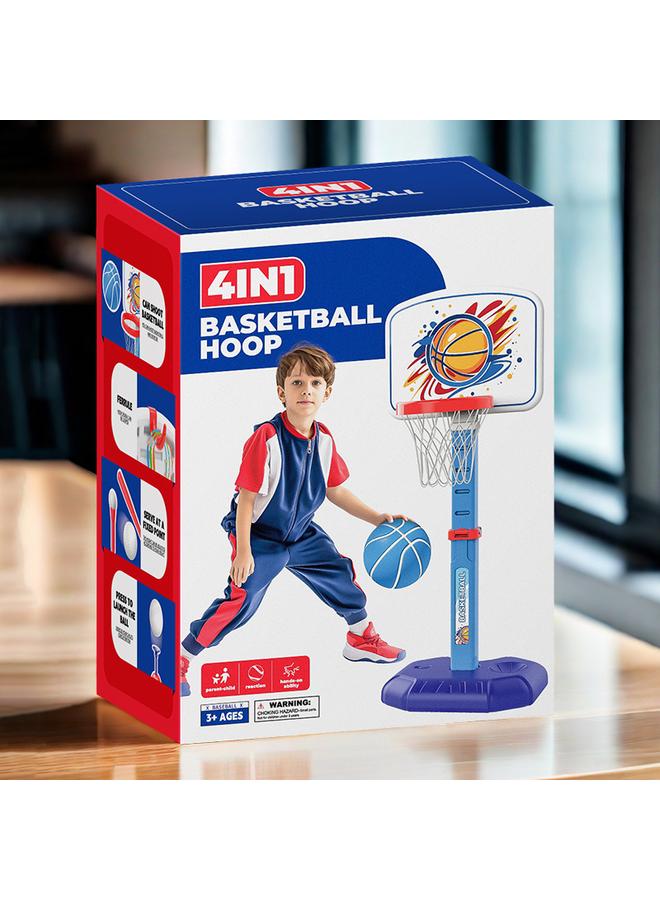 الأزرق جي دبليو <جديد> لعبة رمية 3 في 1 لعبة كرة سلة داخلية للأطفال في الهواء الطلق لعبة هدية رياضية - Image 2