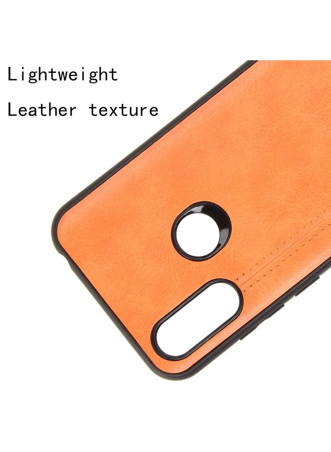 اس-توب جراب لهاتف Motorola Moto E6s 2020 مقاوم للصدمات بنمط جلد البقر المخيط، مصنوع من مادة البولي يوريثين الحراري + البولي يوريثان الحراري + مادة TPU - Image 4