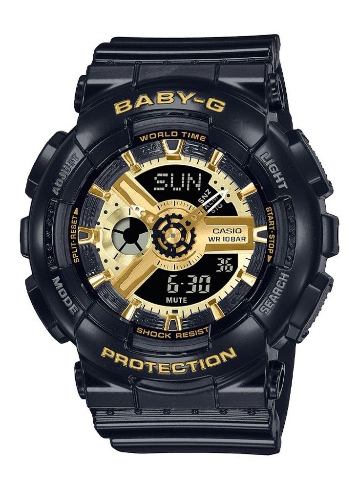 CASIO Baby-G BA-110X-1ADR Black Resin Band Analog Digital Women's Watch
