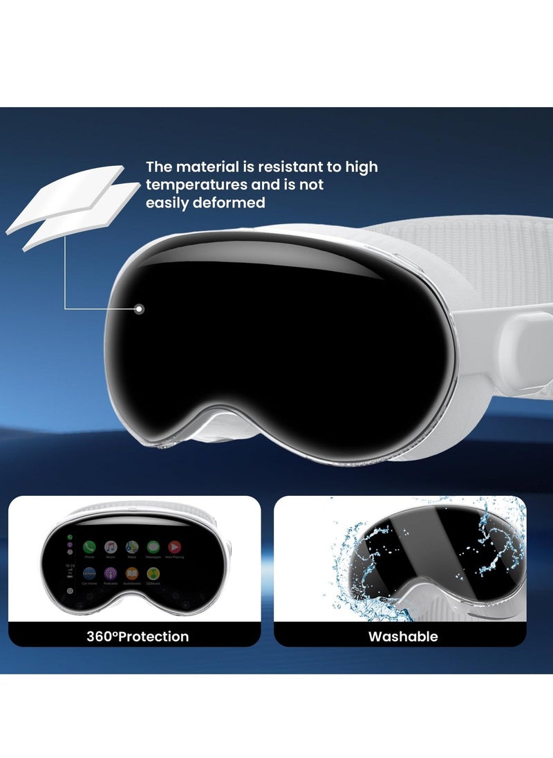 Generic - Compatible with Apple Vision Pro Case and Protective Cover TPU Protective Cover for Vision Pro VR Headset Accessories Ultimate Defense with Style Crystal Clear Slim Fit Shockproof Transparent - Image 1