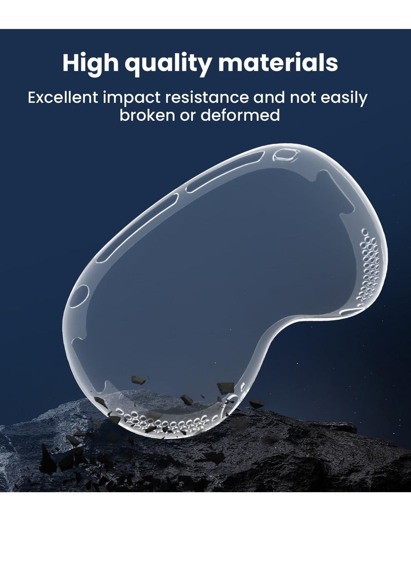 Generic - Compatible with Apple Vision Pro Case and Protective Cover TPU Protective Cover for Vision Pro VR Headset Accessories Ultimate Defense with Style Crystal Clear Slim Fit Shockproof Transparent - Image 1