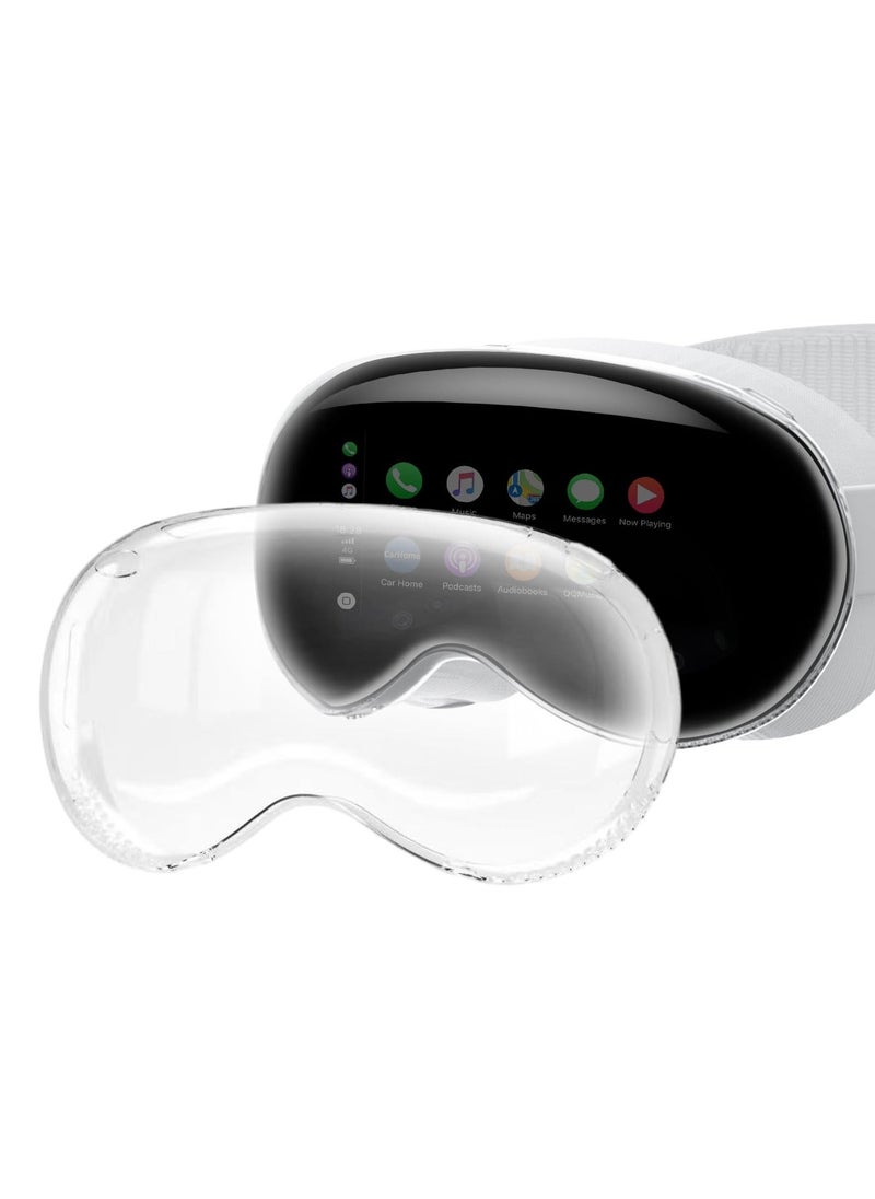 Generic - Compatible with Apple Vision Pro Case and Protective Cover TPU Protective Cover for Vision Pro VR Headset Accessories Ultimate Defense with Style Crystal Clear Slim Fit Shockproof Transparent - Image 1
