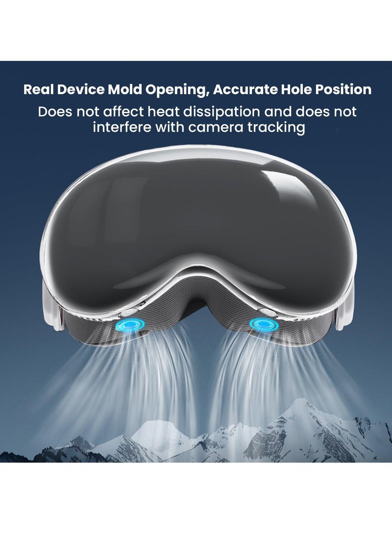 Generic - Compatible with Apple Vision Pro Case and Protective Cover TPU Protective Cover for Vision Pro VR Headset Accessories Ultimate Defense with Style Crystal Clear Slim Fit Shockproof Transparent - Image 1