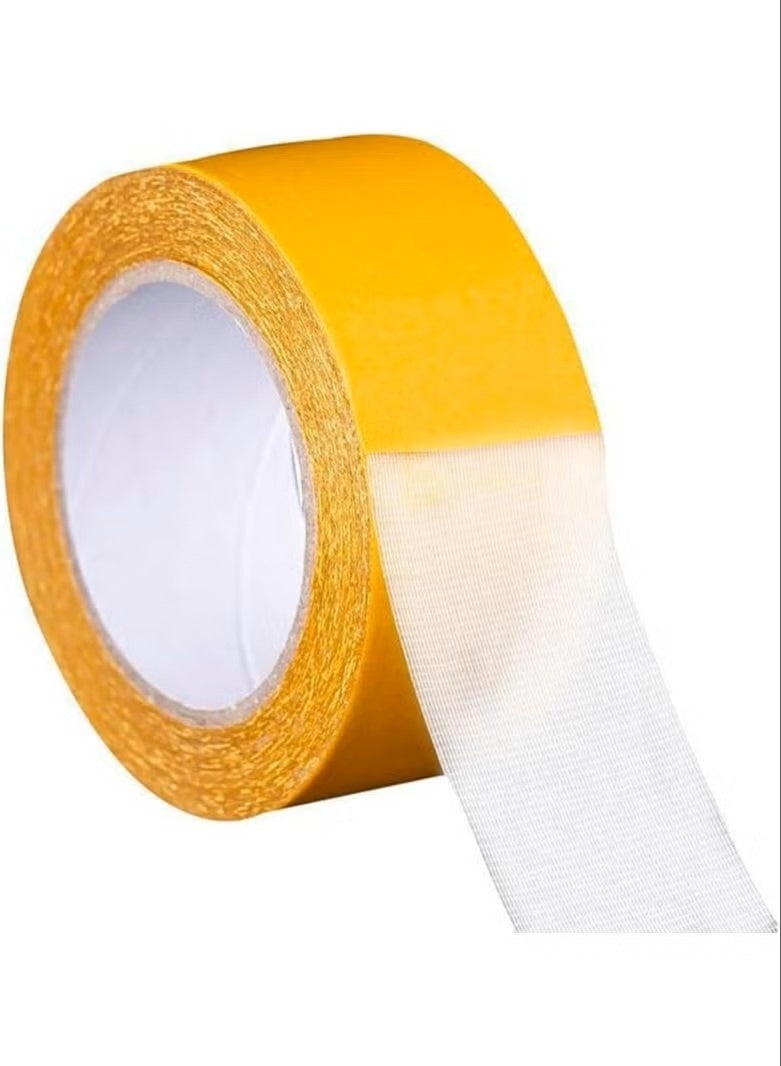 Asmaco Carpet Tape-Double sided adhesive-2pcs- 48mm x 15mtr- 2inch- Transparent- Heavy Duty Carpet tape for Rugs,Carpets,Mats,Runners-Indoor gripping tape double sided adhesive-works on all flooring - Image 2