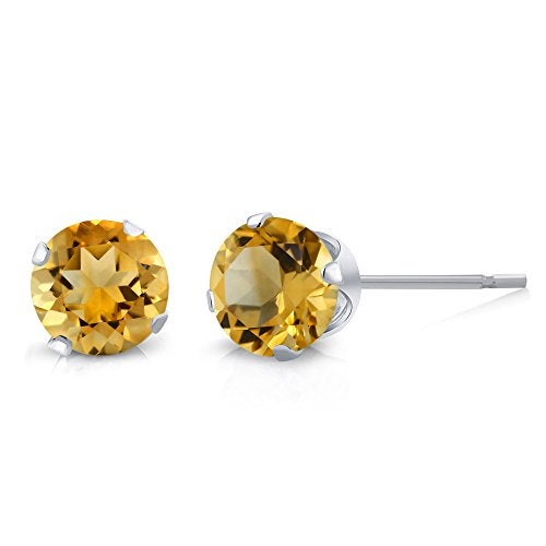 Gem Stone King 925 Sterling Silver Set of 6 Round 4MM Gemstone Stud Earrings - Amethyst, Topaz, Garnet, Citrine, Peridot - Sparkling and Elegant Jewelry For Women Men - Image 3