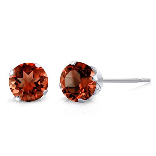 Gem Stone King 925 Sterling Silver Set of 6 Round 4MM Gemstone Stud Earrings - Amethyst, Topaz, Garnet, Citrine, Peridot - Sparkling and Elegant Jewelry For Women Men - Image 4