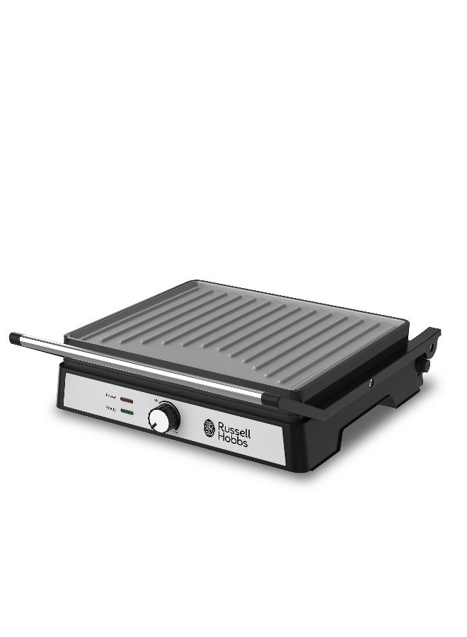 Russell Hobbs Panini Grill Press | 2000W, 180° Open‑Flat , 4‑Slice Capacity, Floating Hinge System, Adjustable Temperature Control | Sandwich, Panini & Multi‑Purpose Electric Grill 2000 W 17999 black - Image 1