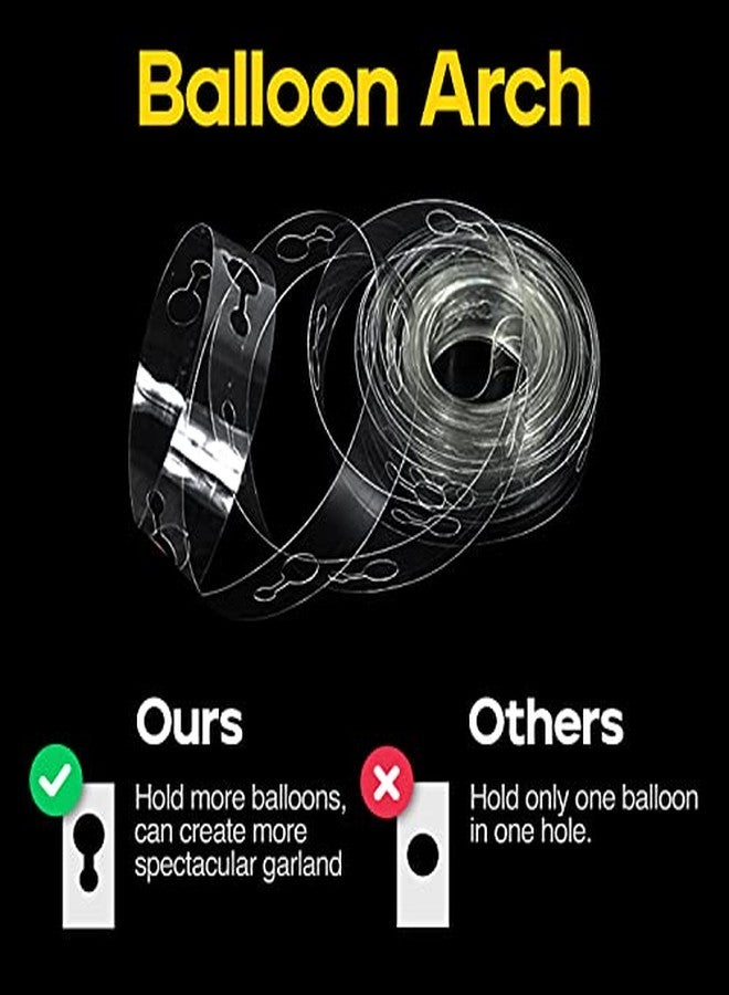 Just Party Balloon Arch foil Strip for Garland Decoration / 5 meter Tape Strip for wedding/Birthday/Anniversary Party - 1 piece Roll,transparent - Image 3