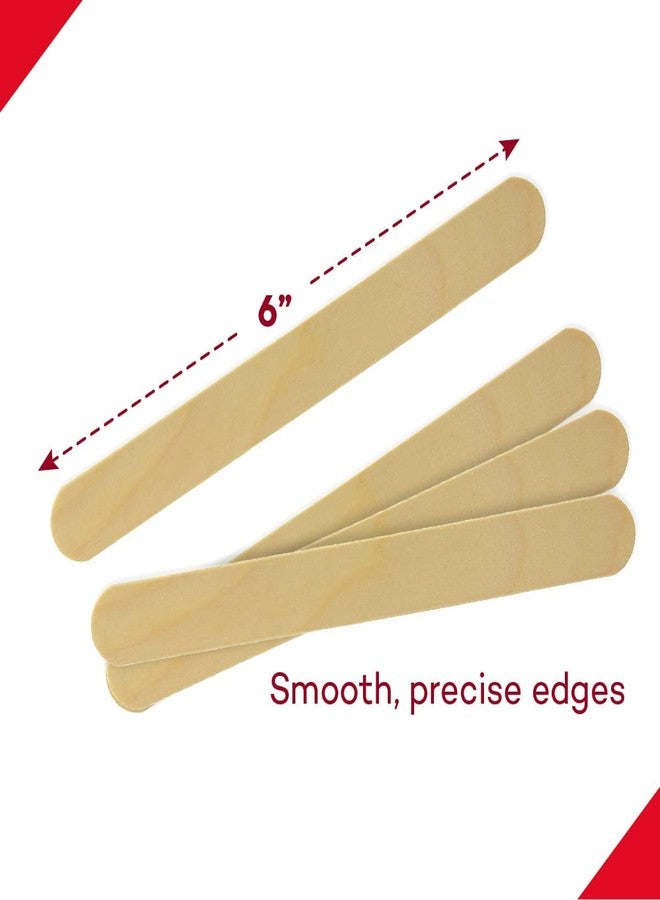 Magic Providers Hair Removal Waxing Stick | Spatula for Waxing Pack of 15 | 6 Inches Ice crème sticks | Waxing Stick wooden | Kids Craft Material - Image 4
