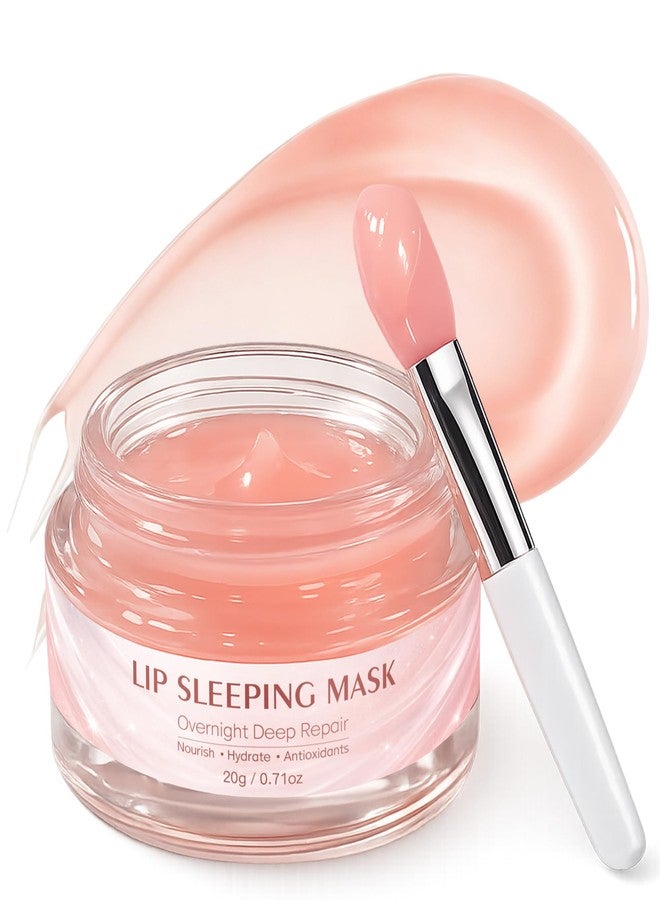 Lubynia Lip Mask Overnight: Nourish, Hydrate Lip Mask with Shea Butter, Hyaluronic Acid, Vitamin C, Natural Plant Oils, Antioxidants, Lip Sleeping Mask for Flaky Dry Lips, 0.71oz, Mothers day Gifts - Image 1