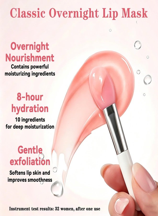 Lubynia Lip Mask Overnight: Nourish, Hydrate Lip Mask with Shea Butter, Hyaluronic Acid, Vitamin C, Natural Plant Oils, Antioxidants, Lip Sleeping Mask for Flaky Dry Lips, 0.71oz, Mothers day Gifts - Image 3