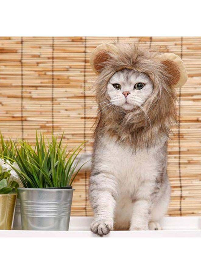 NIBEMINENT Lion Headgear Cute Costume Brown 24x20x2cm - Image 3