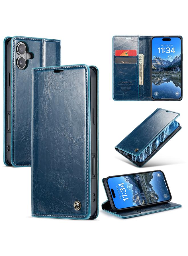 The Bros Case For iPhone 16 Plus 003 Crazy Horse Texture Flip Leather Phone Case