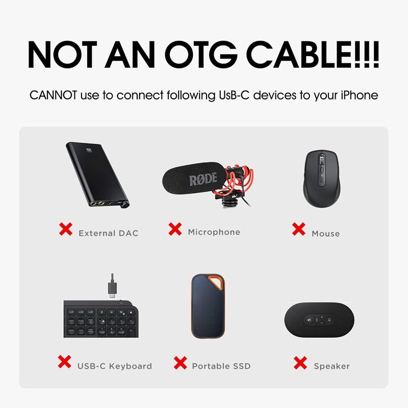 SYOSI Short USB C to iPhone Cable, [MFi Certified] 20W Fast Charger for iPhone 14/13/12 Pro Max/11 Pro/X/XS, AirPods, iPad Pro Air Mini, Not Support DAC and iPhone 15 Series, 5 inch - Image 5