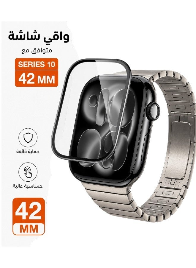 Self-Healing Ceramic Screen Protector for Apple Watch Series 10 (42mm) – Scratch-Resistant, Full Coverage | Premium Bubble-Free, Scratch-Resistant Full-Coverage Film for Series 11/10 (42mm, 2025 Model)