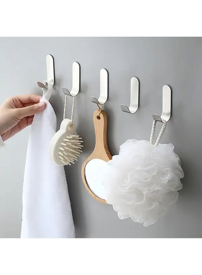 3Pcs Stainless Steel Adhesive Wall Hooks No Drill Waterproof Bathroom Kitchen Towel Hanging - Image 3