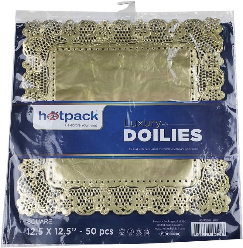 Hotpack منديل هوت باك الذهبي المربع 32 سم × 32 سم، 50 قطعة - Image 1