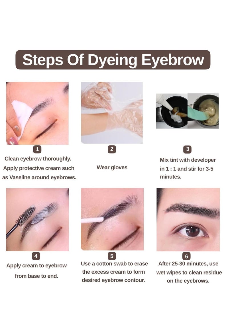 Generic 26-Piece Eyebrow  Eyelash Coloring Kit – Professional 20ml Brown Tint for Long-Lasting Results – Safe, Easy to Use, and Perfect for Salon or Home  - Image 5