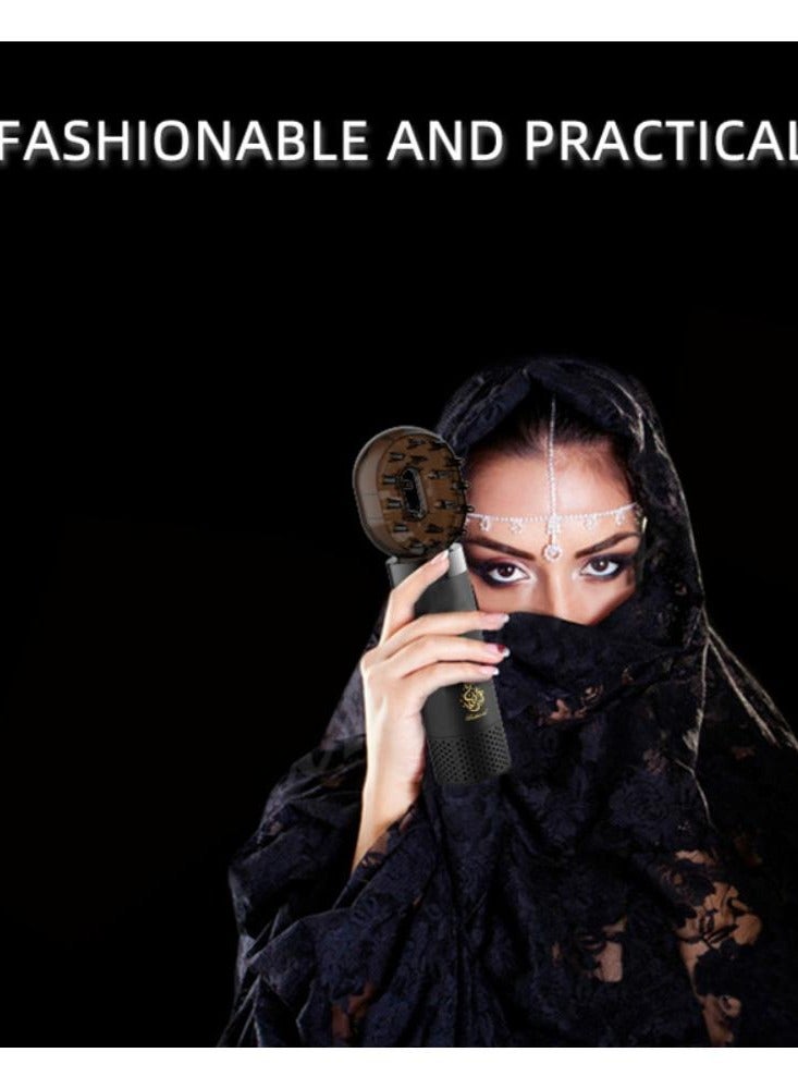 بخون 2 في 1 بخور الشعر مبخرة بخور إلكترونية مبخرة عربية مبخرة خشبية مبخرة مزدوجة - Image 4