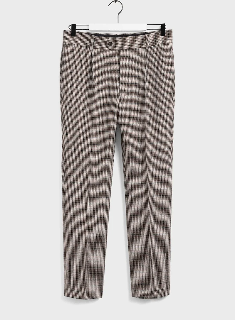 GANT Checked Straight Fit Trousers