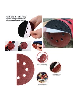 Malfah Enterprises Malfah Sanding Sheet for Random Orbital Sander 5 P 80 Sanding Disc Paper Round 125 Mm Abrasive Sandpaper Set for Random Orbital Sander Polisher 5x80 Grit 10 Pcs  - Image 4