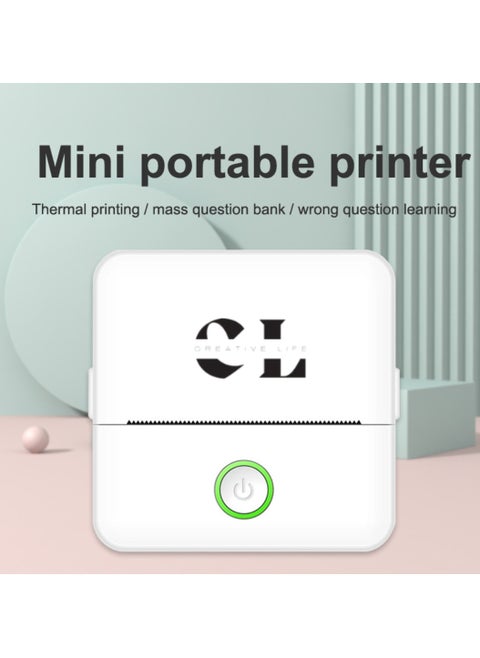 Barcode Mini Portable Printer - Bluetooth Enabled, Multiple Print Modes, High Definition Inkless Direct Thermal Printer, USB Rechargeable