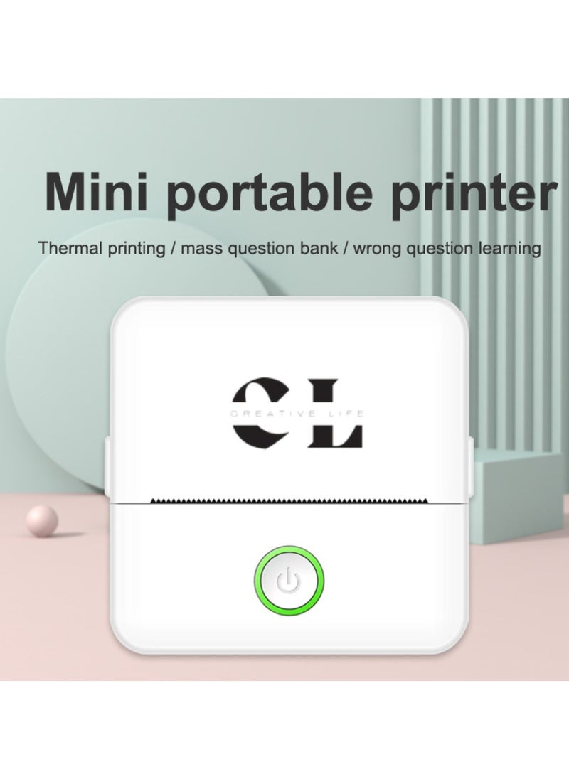 CREATIVE LIFE - Barcode Mini Portable Printer - Bluetooth Enabled, Multiple Print Modes, High Definition Inkless Direct Thermal Printer, USB Rechargeable - Image 1