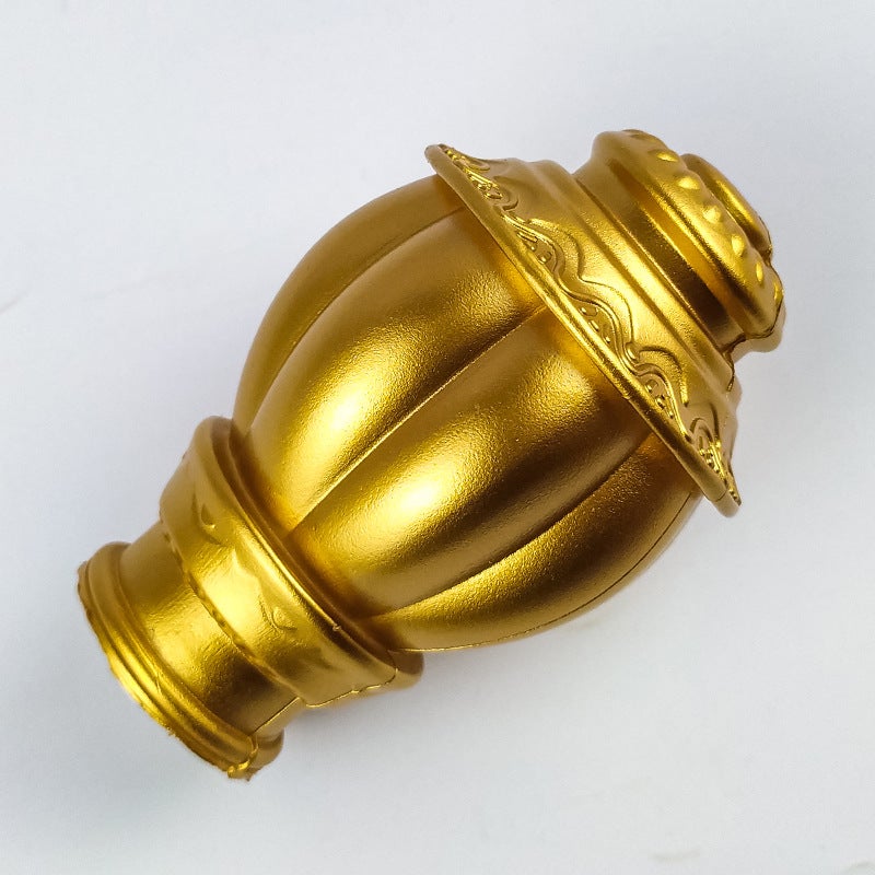 Spot wholesale curtain rod accessories head curtain rod plug 28 curtain with curtain head Roman rod sealing head Gold