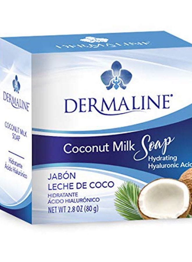 Dermaline Coconut Milk Hydrating Soap with Hyaluronic Acid