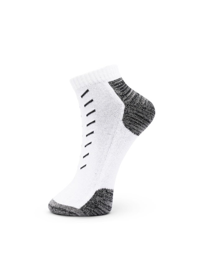White Leaf 3 pairs of men's short terry socks – breathable, moisture-wicking, non-slip – white | Suitable for all seasons, casual workwear, one size fits all - Image 3