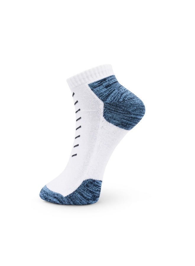 White Leaf 3 pairs of men's short terry socks – breathable, moisture-wicking, non-slip – white | Suitable for all seasons, casual workwear, one size fits all - Image 2
