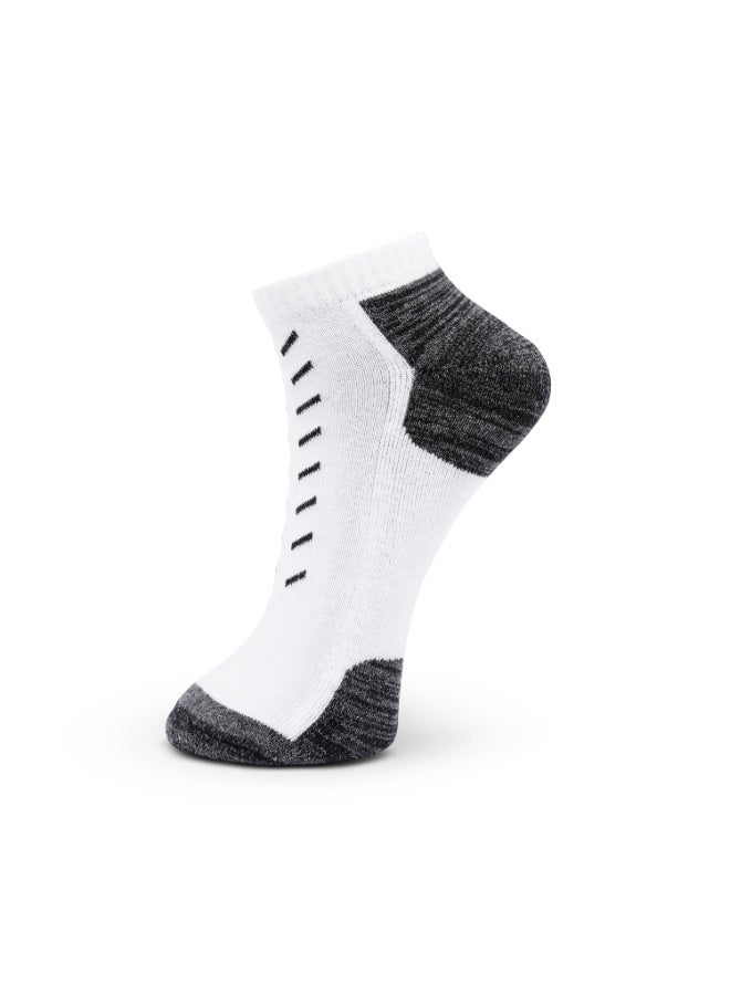 White Leaf 3 pairs of men's short terry socks – breathable, moisture-wicking, non-slip – white | Suitable for all seasons, casual workwear, one size fits all - Image 4