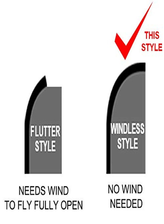 4 Less Co AC SERVICE Windless Swooper Flag Feather Banner Sign 3x11.5 ft Tall Flag Only bz - Image 3