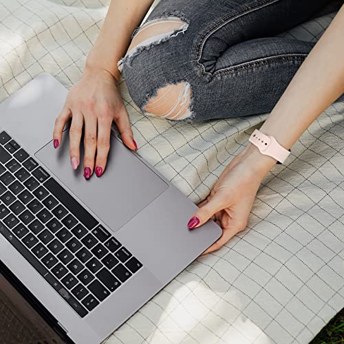 Tobfit Silicone 22Mm Watch Band Strap With Rust Free Button Compatible With Noise Colorfit Ultra/Ultra 2, Vision, Caliber, Pro 3 (Watch Not Included), Soft Smartwatch Straps For Unisex (Chalk Pink) - Image 5